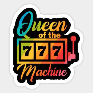 Queen Of The Slot Machine Sticker